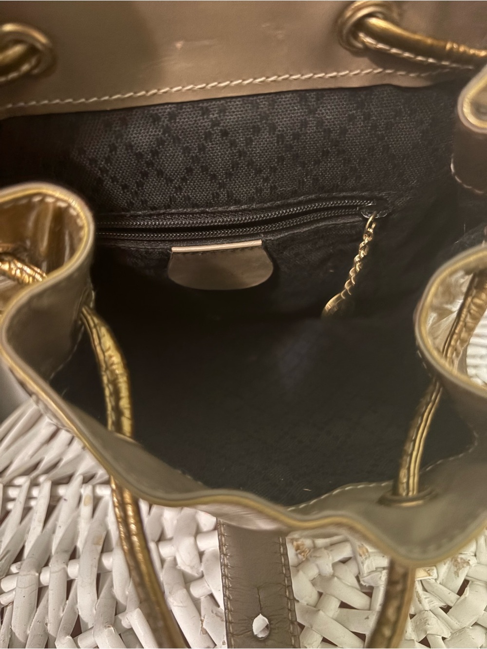 GUCCI Bamboo Mini Backpack Metallic Gold - Picture 7 of 12